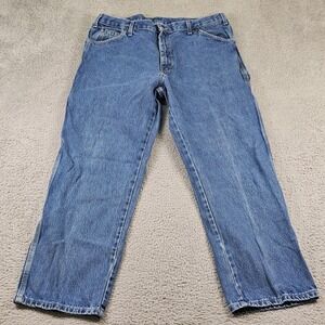 Dickies Jeans Mens 36x30 Relaxed Fit Carpenter Workwear Denim Hammer Loop Pants